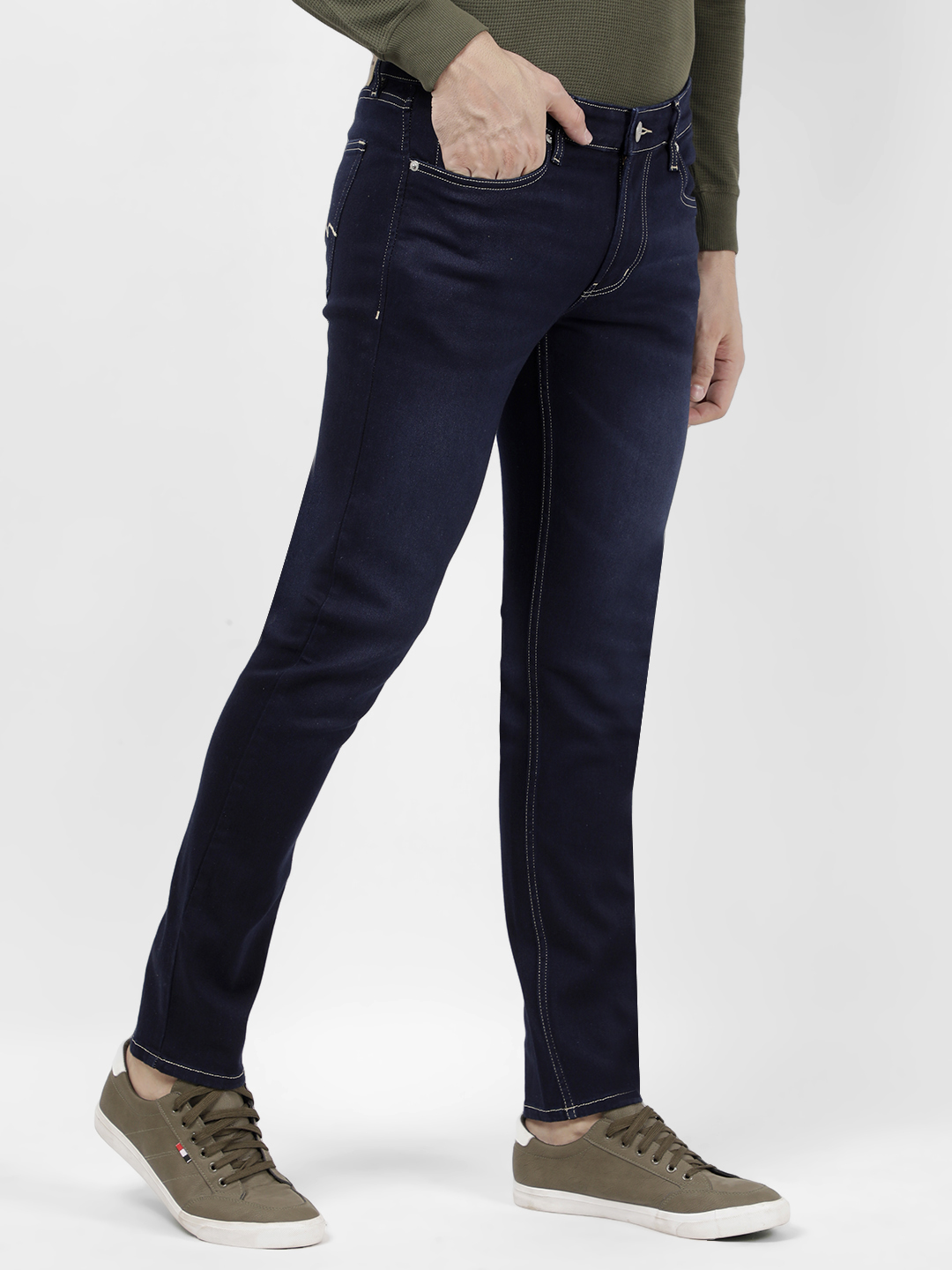 Numero Uno Men Solid Navy Jeans